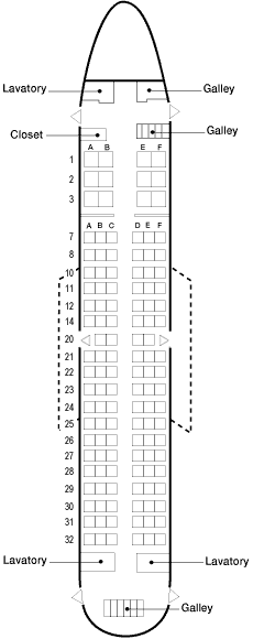 Boeing 737-700 seat map